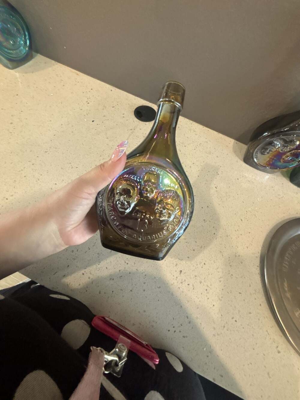 Vintage Wheaton Apollo XIII 13 Commemorative Iridescent Glass Decanter Bottle